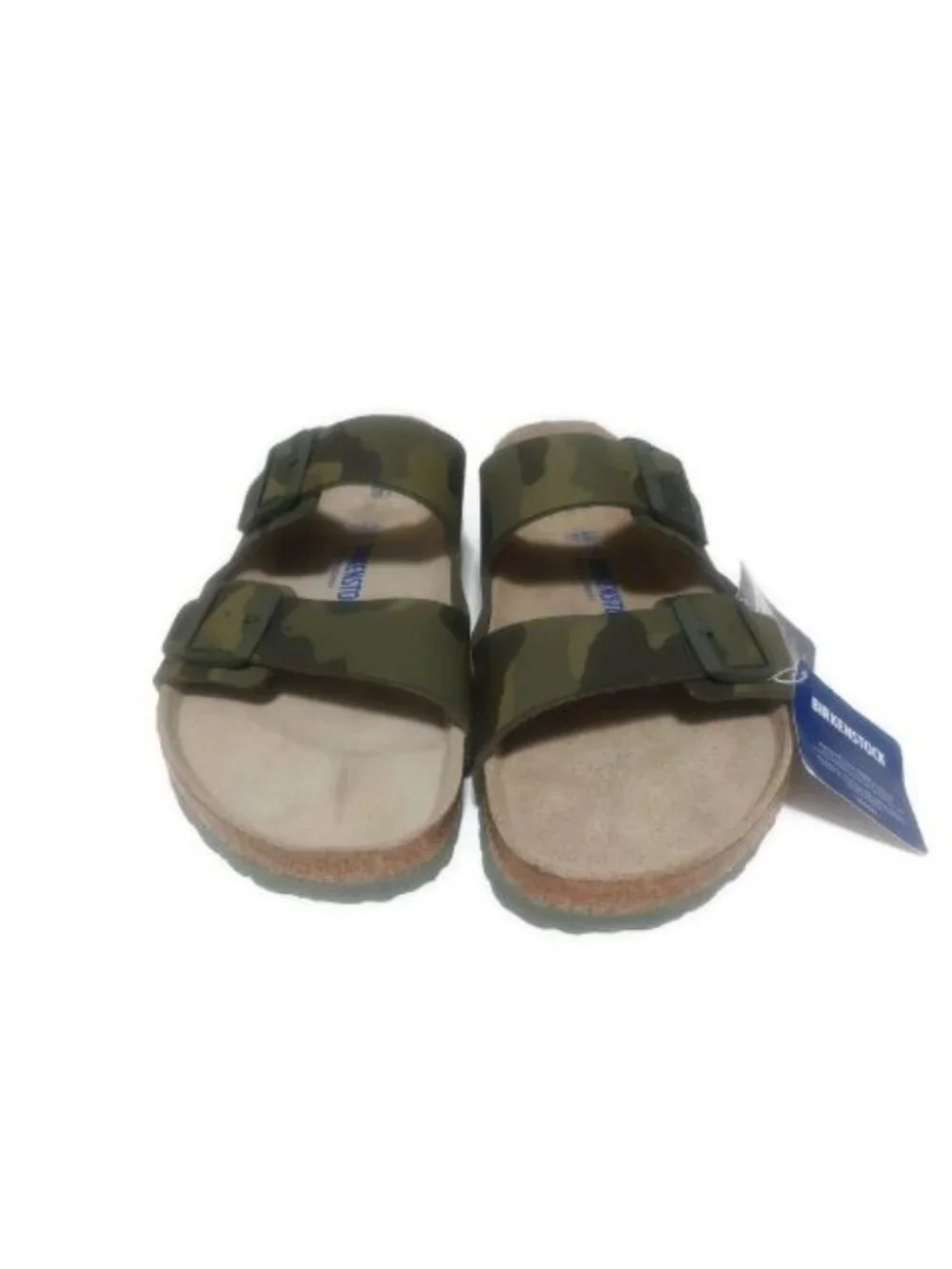 Birkenstock Mens Size 13 Arizona Birko-Flor Sandals Desert Soil Camouflage Green - Picture 6 of 9